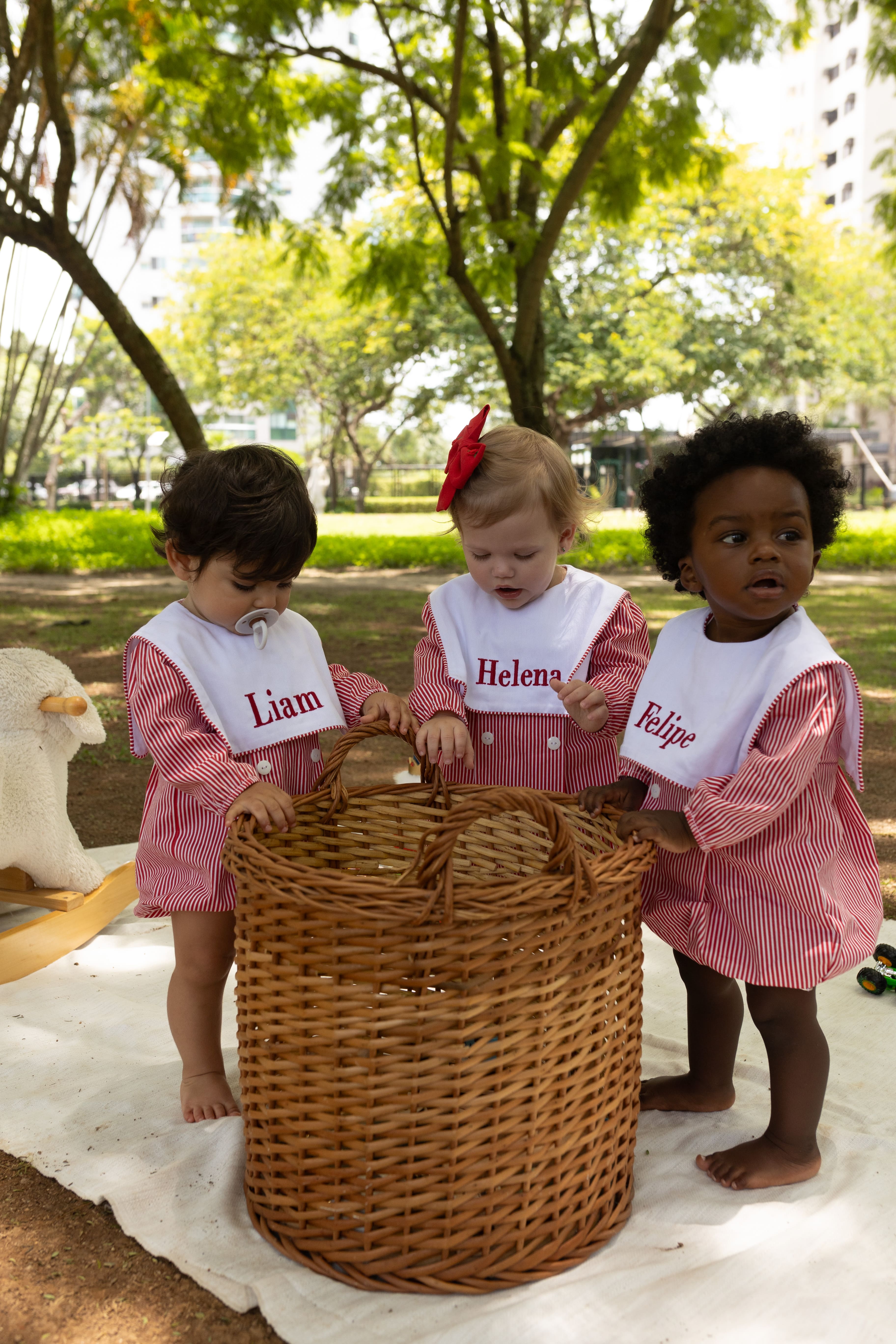 Romper Liam Infantil - Listrado Personalizável